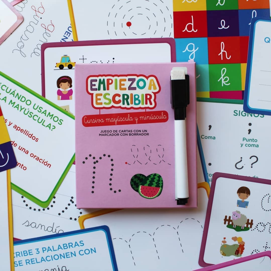 Empiezo a escribir cursiva- Cartas con libro y marcador Empiezo a escribir cursiva- Cartas con libro y marcador